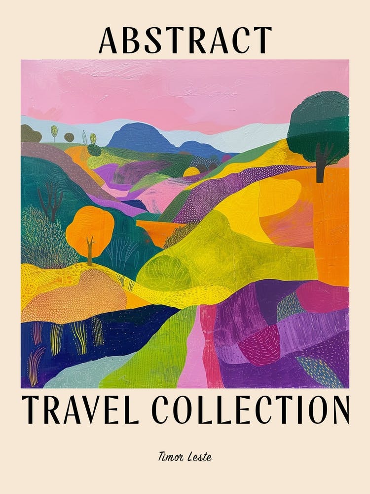 Abstract Travel Collection Poster Timor Leste 2