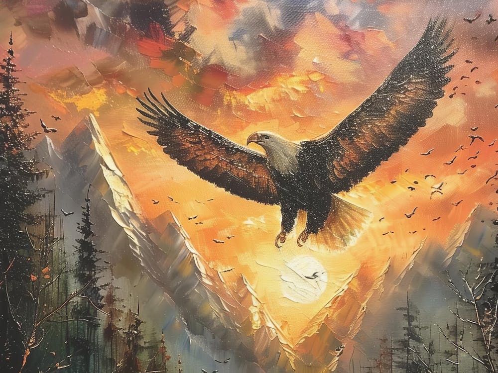 Canvas Print, Bald Eagle Painting, Wildlife Wall Art, Home Decor, Wildlife Lover Gift, Patriotic Decor, Bird, Nature Scene Canvas