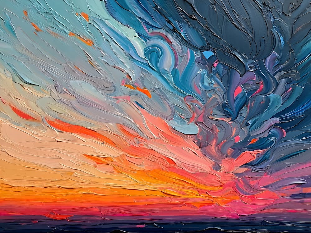 Expressive Abstract Wall - Bold Textured Painting