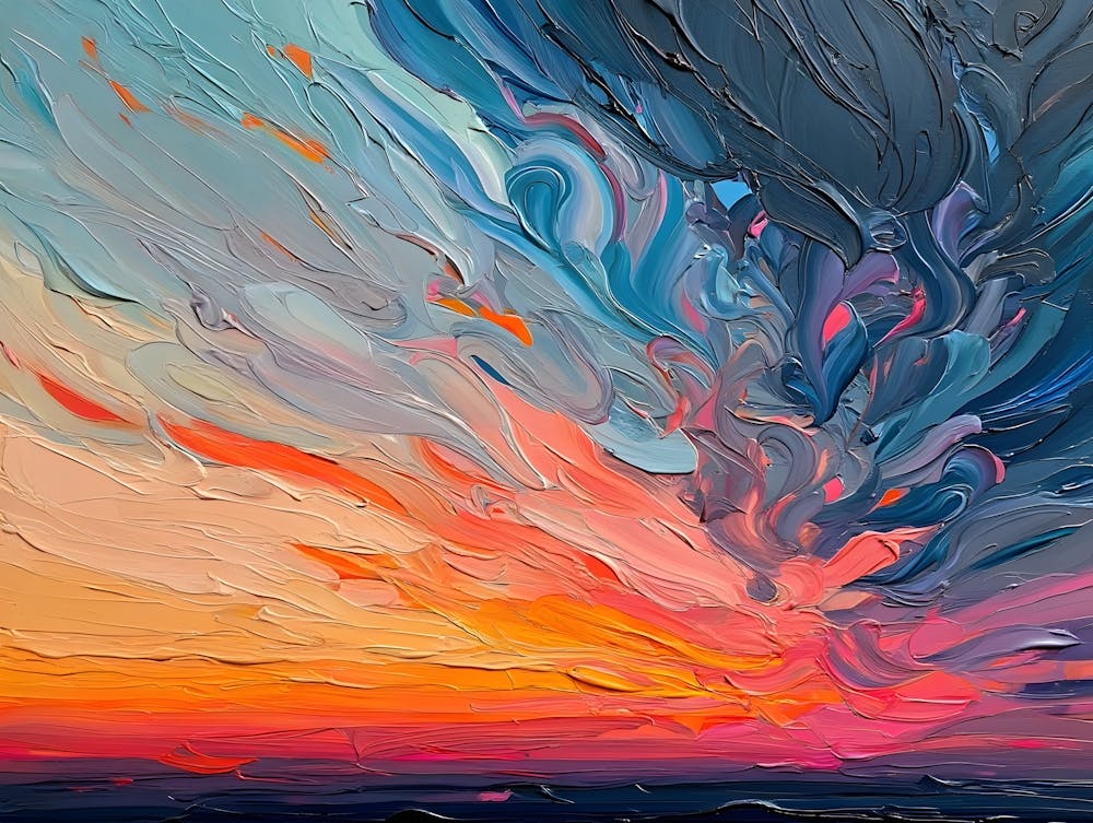 Expressive Abstract Wall - Bold Textured Painting