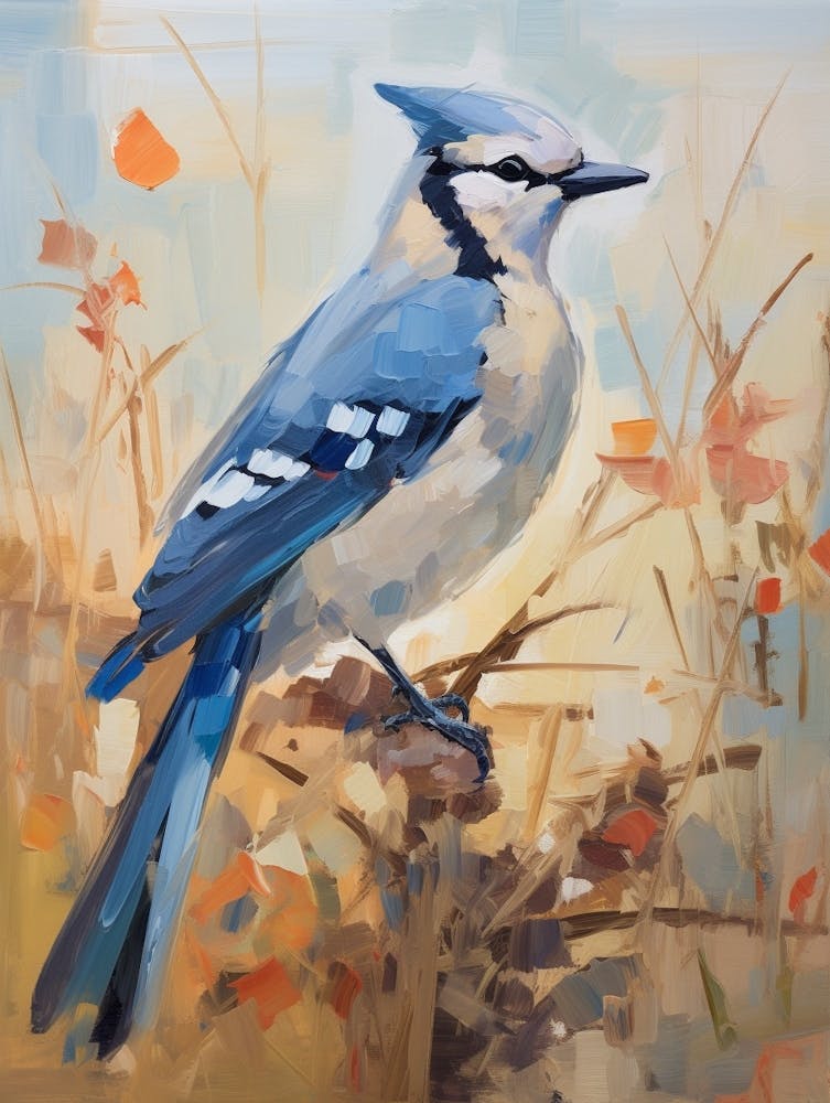Bird Painting Blue Jay 2