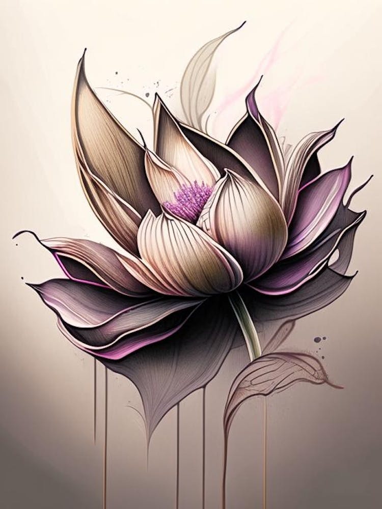 Lotus Flower Petals Graffiti 2