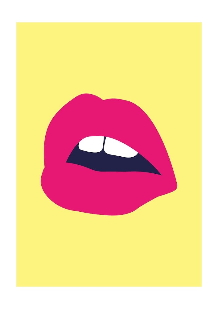 Pink Lips Yellow Back