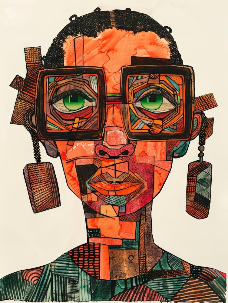 African Woman With Glasses