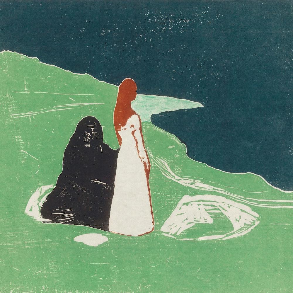 Two Women On The Shore, Edvard Munch Square