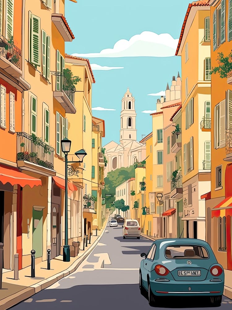 Nice, France, Graphic Illustration 4