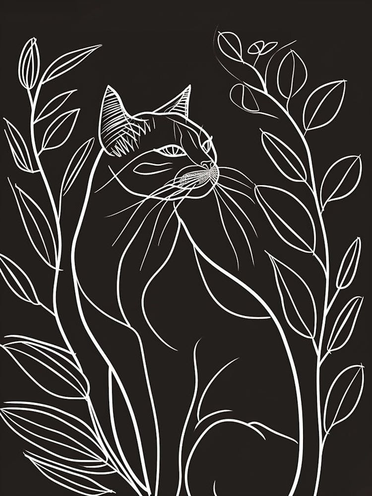 Ragapur Cat Minimalist Illustration 4