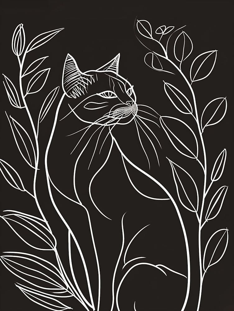 Ragapur Cat Minimalist Illustration 4