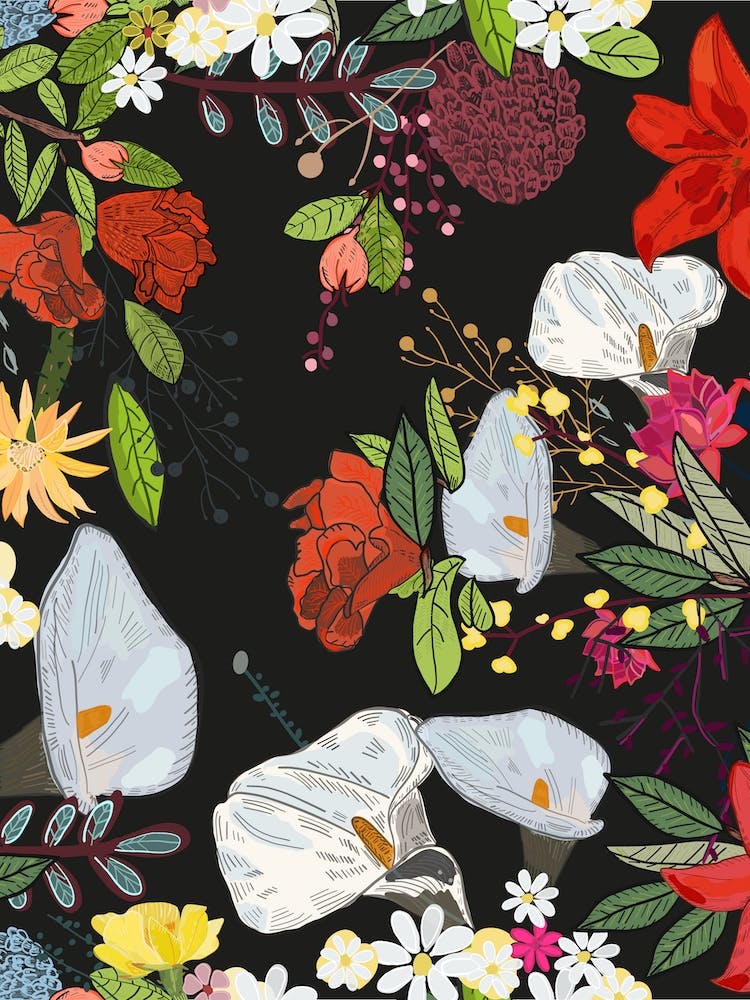 Pomegranate And Lily