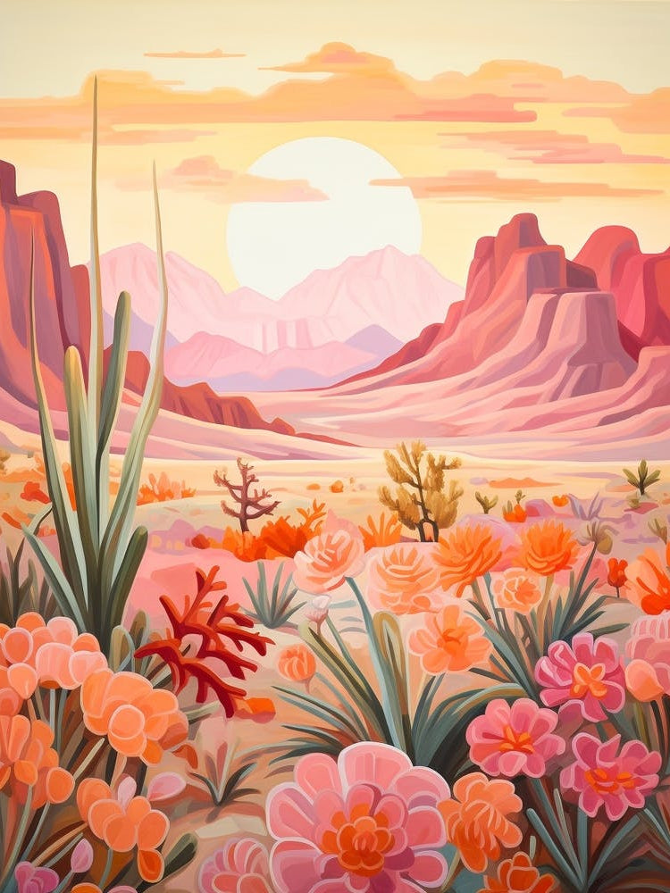 Cactus And Desert Painting 11