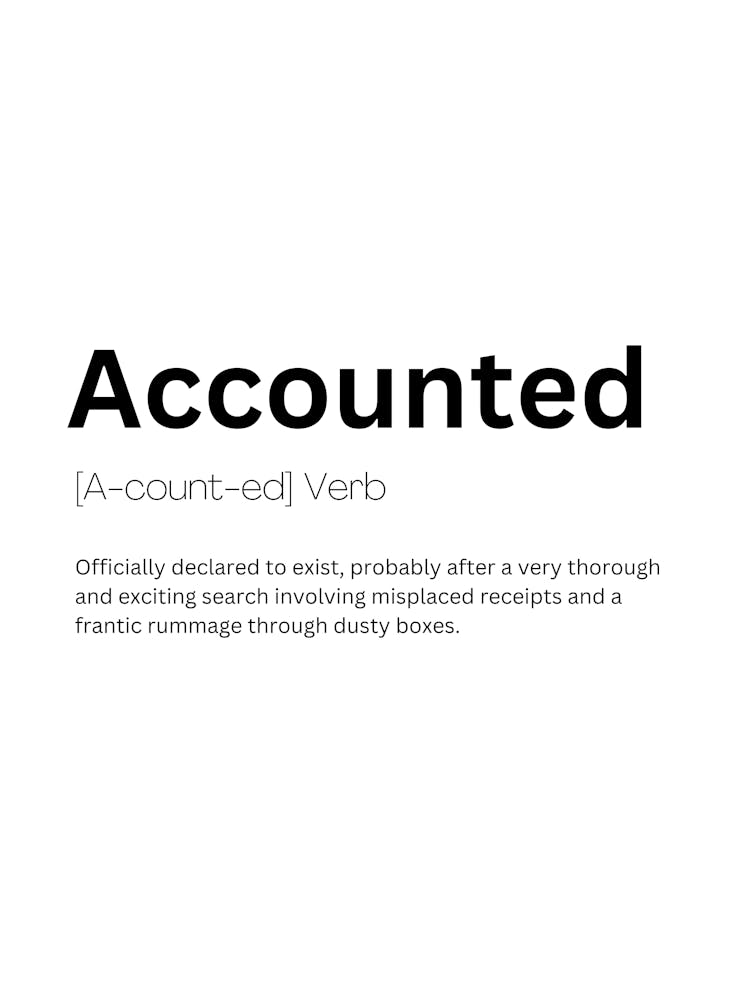 Accounted Definition Meaning