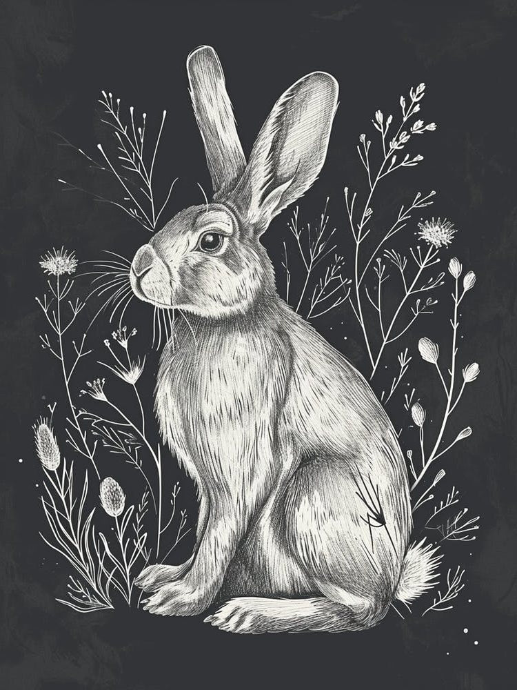 Polish Rex Rabbit Minimalist Illustration 4