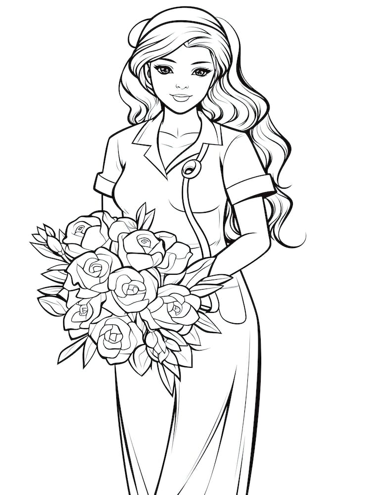 Bloom Body Girl Dessin au Trait 20