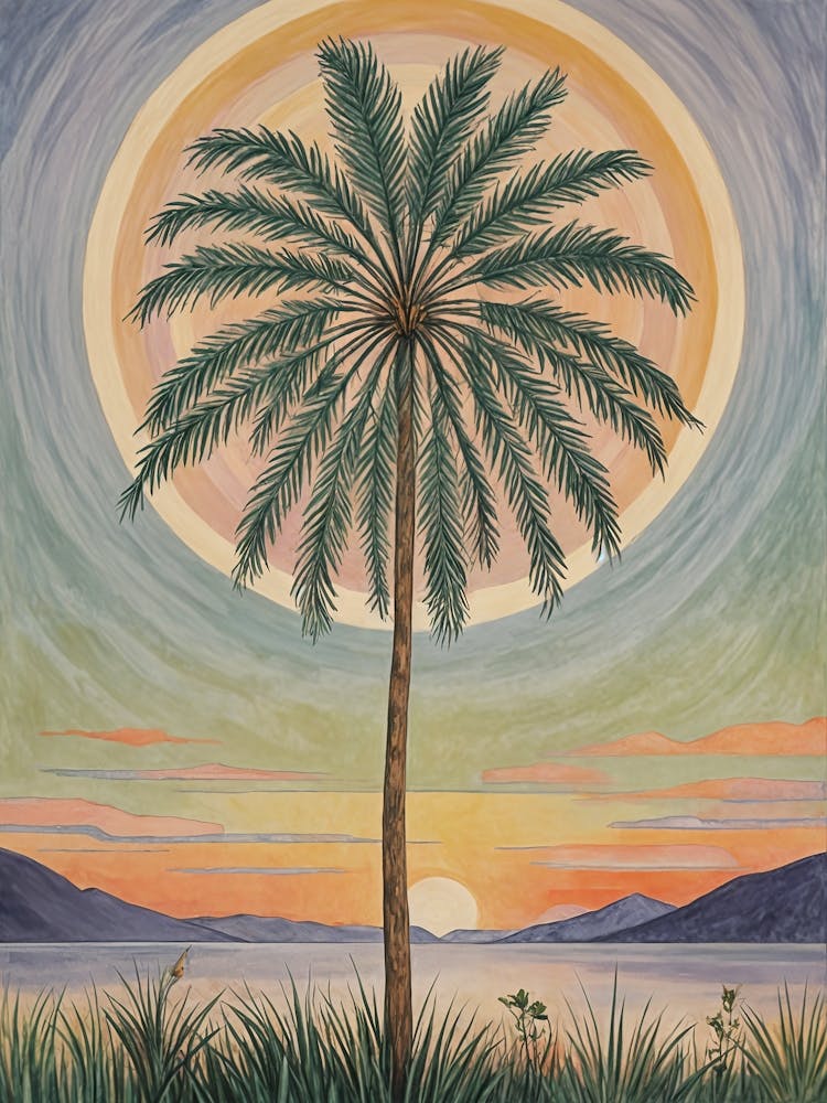 Palm Tree At Sunset no1