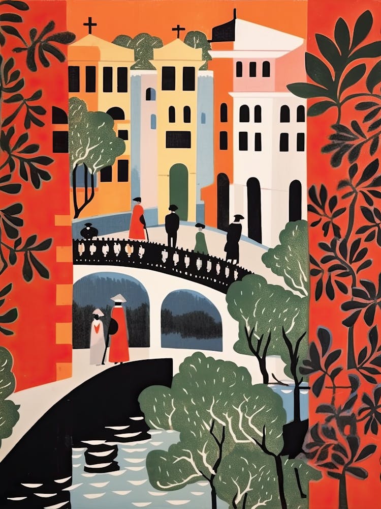 Ponte Santa Trinita, Florence Italy Colourful 3