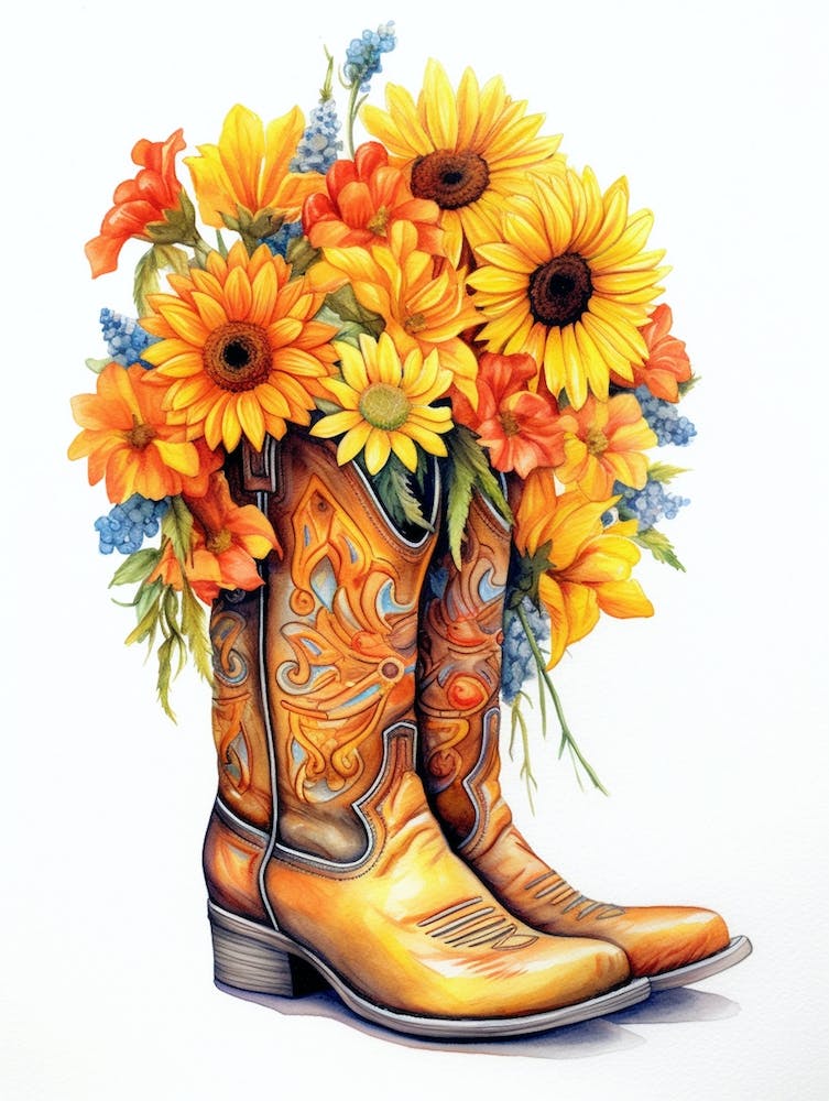 Cowgirl Boots Yellow