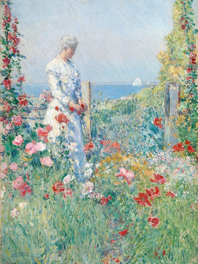 In The Garden (Celia Thaxter In Her Garden), Frederick Childe Hassam