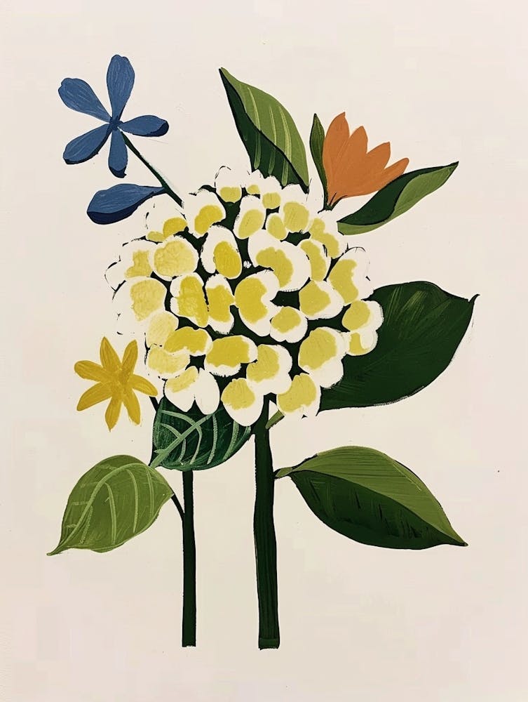 Painted Florals Hydrangea 1