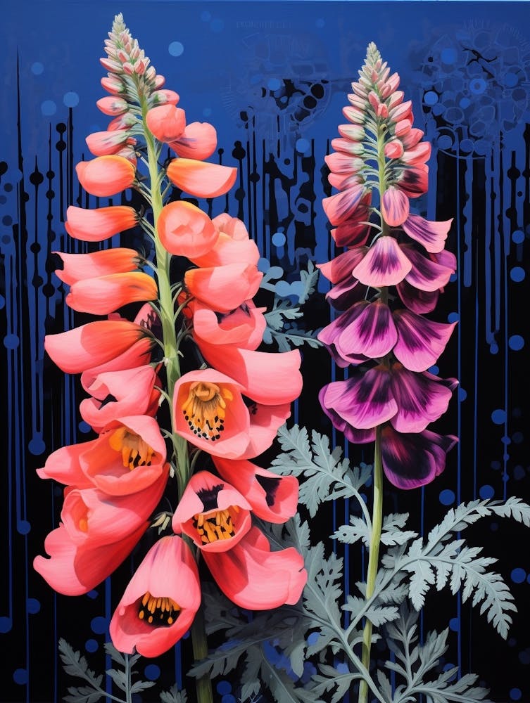 Surreal Florals Aconitum 2 Flower Painting