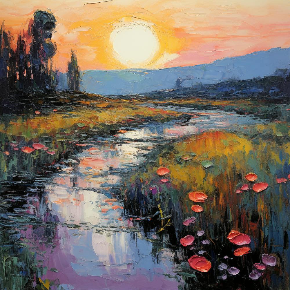 Monet's Mediterranean: Vibrant Elegance 1