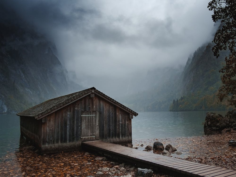 Stormy Lake Boat House