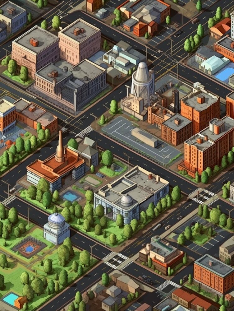 Tacoma Museum District Pointillism 25