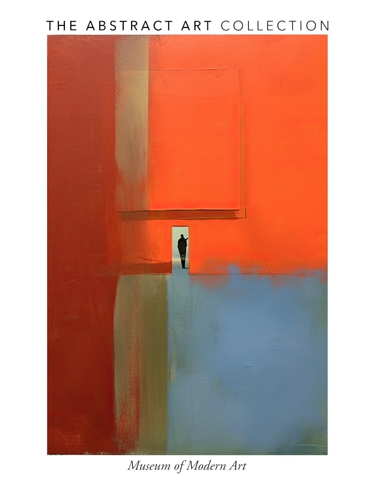 Orange And Red Abstract Painting 8 Exhibition Poster
