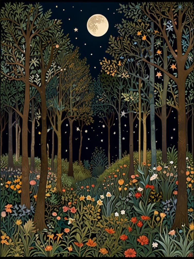 William Morris Night In The Forest 41