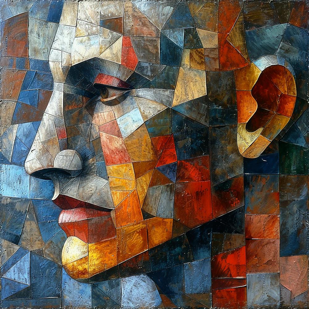 Face Of A Man - Cubism 1