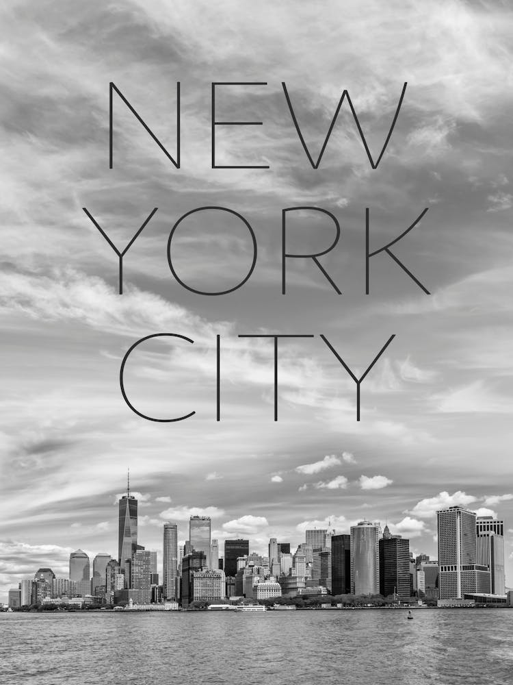 NYC Lower Manhattan Et Hudson River