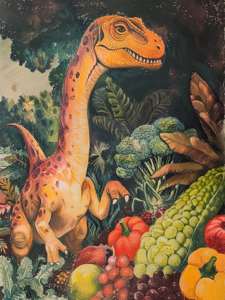 Dinosaurier-Einkauf im Märchenbuchstil 3