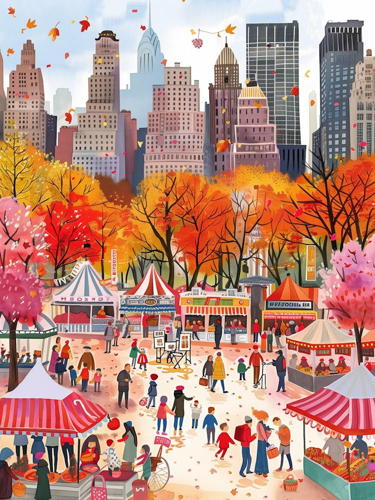 Colorful Spring in Central Park New York