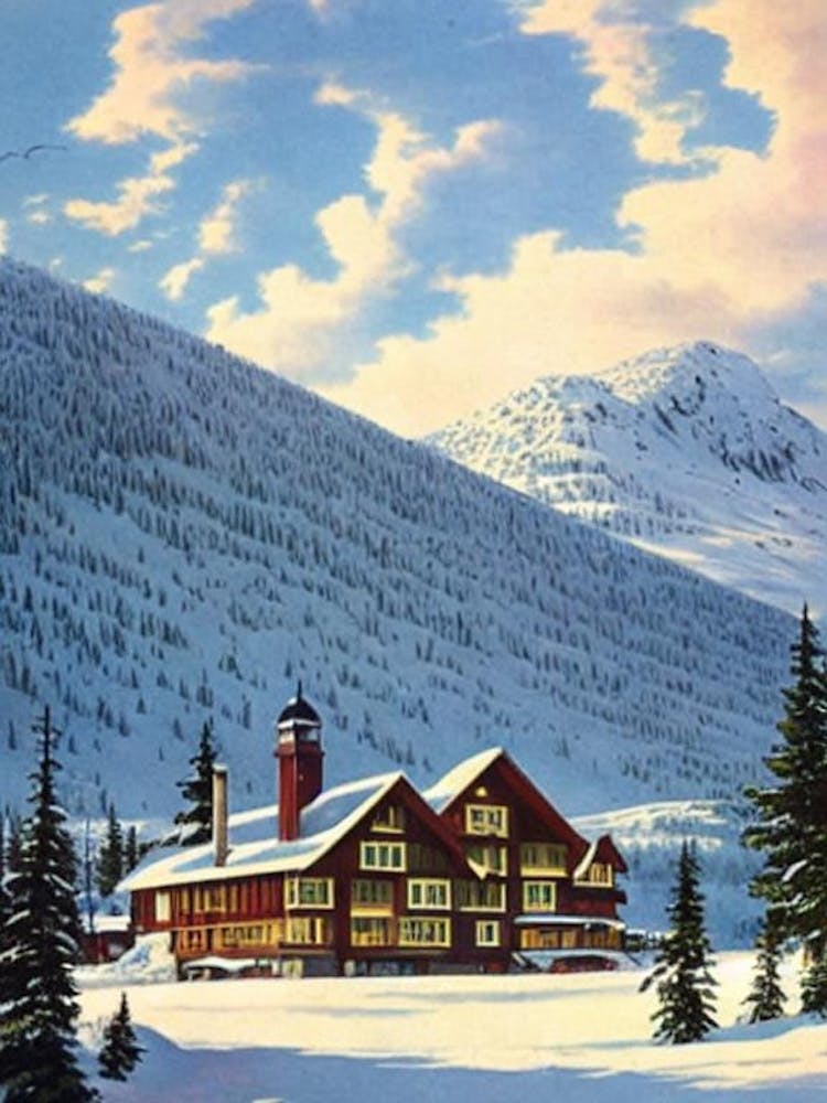 Levi, Finland Ski Resort Vintage Landscape 1 Skiing Poster