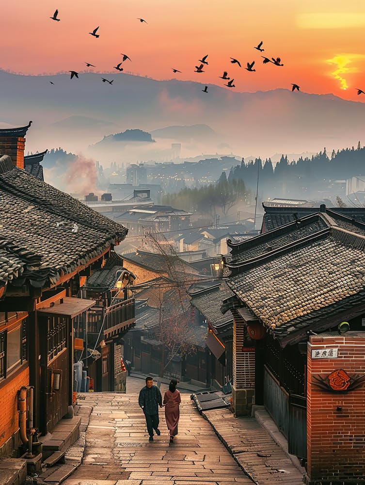 Sunset In Jiangsu