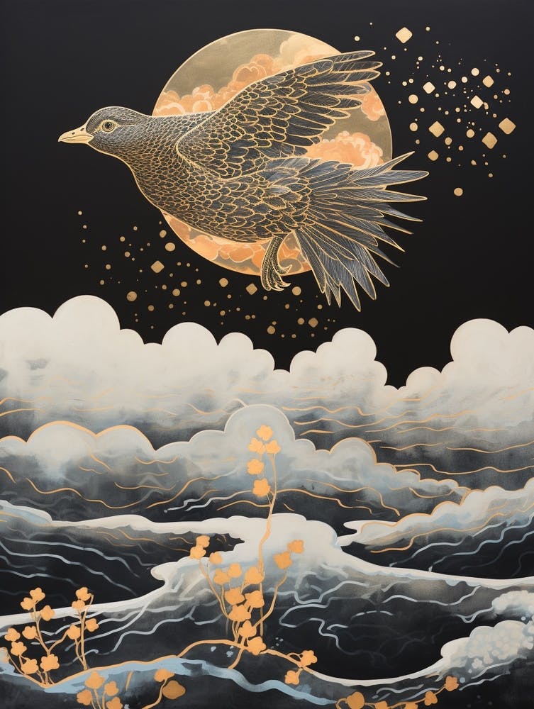 Grouse Gold Detail Painting