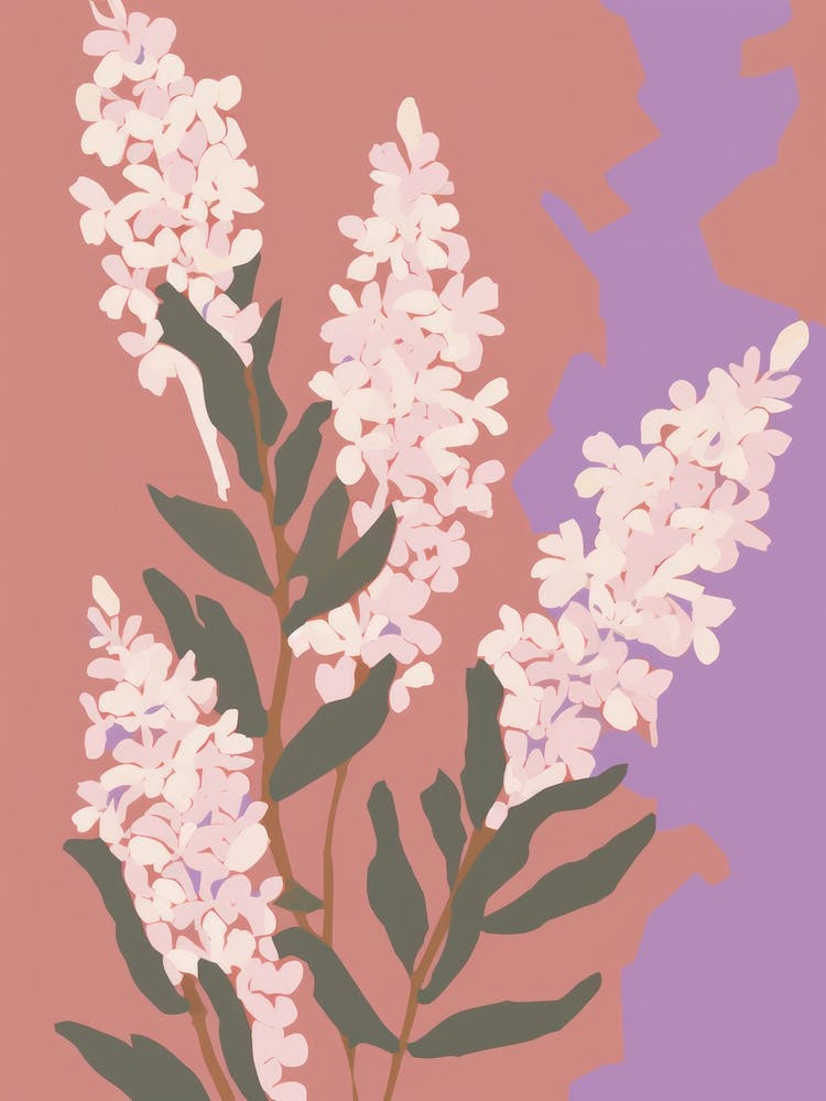 Lavender Flower Big Bold Illustration 1