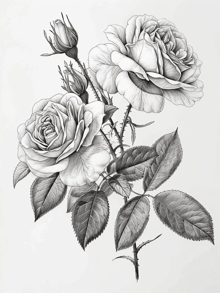 Roses Sketch 45