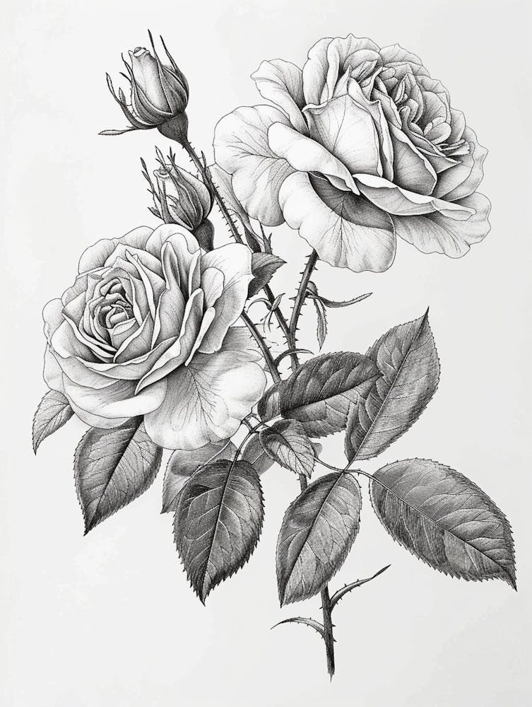 Roses Sketch 45