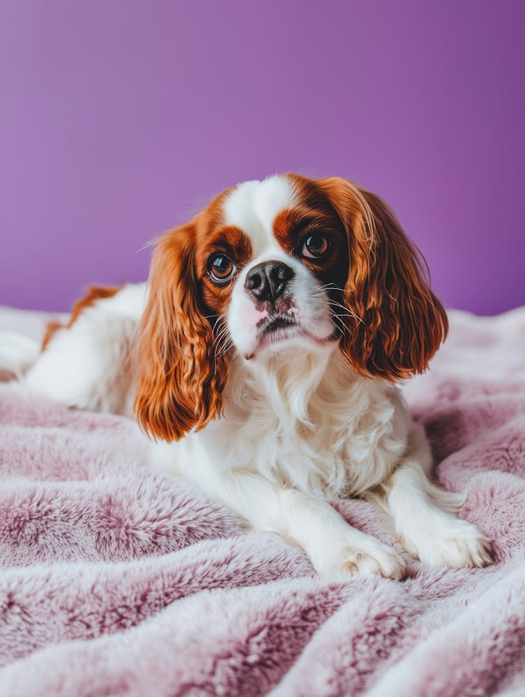 King Charles Spaniels.Generated AI. Wall