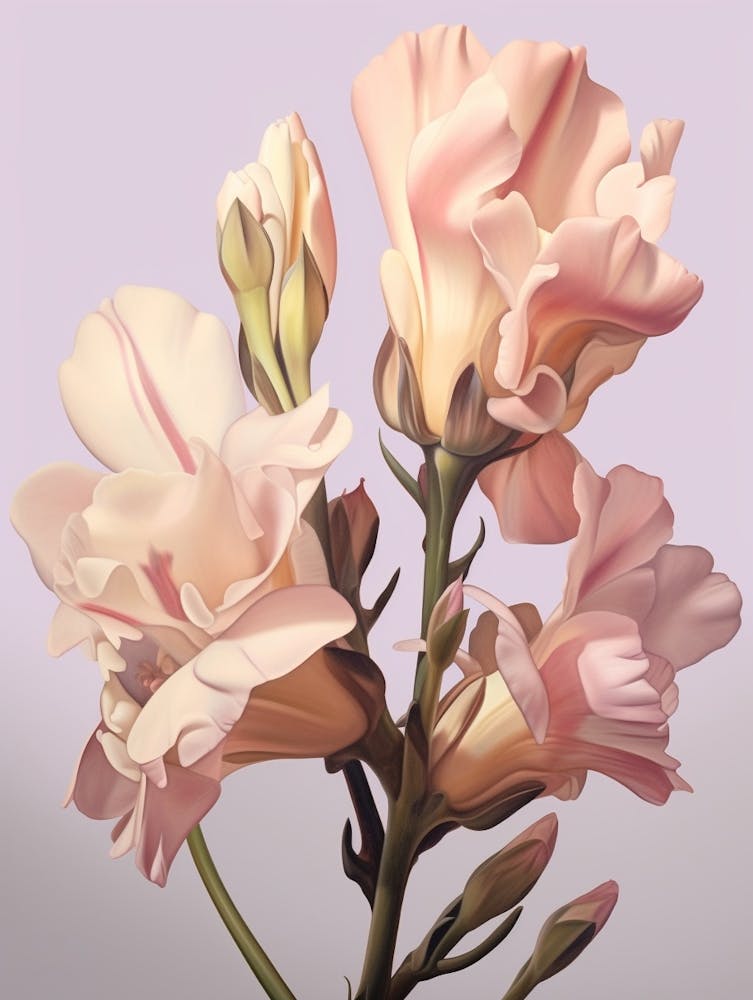 Floral Illustration Freesia 4