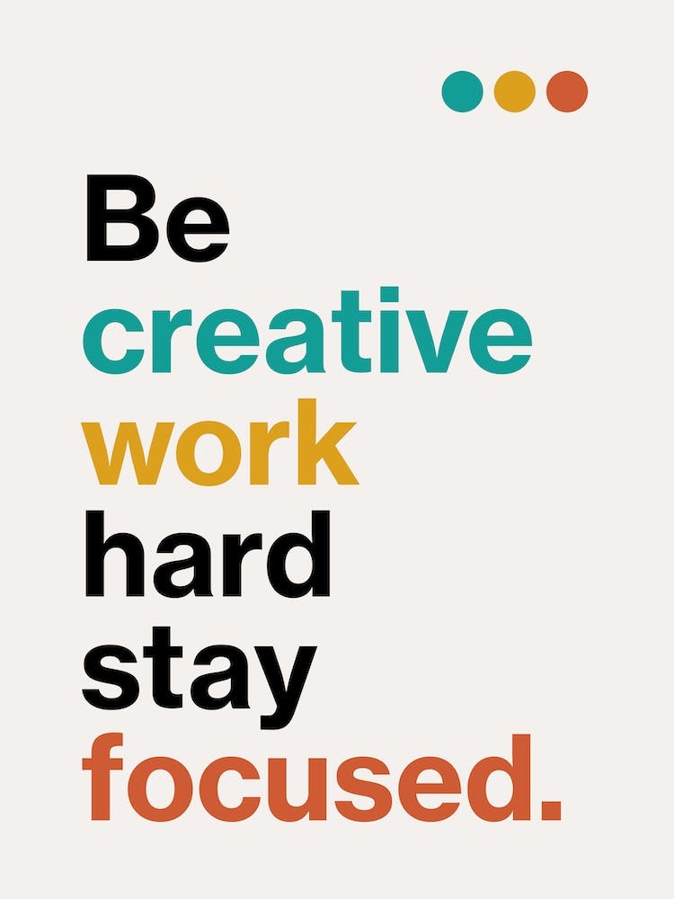 Motivational Typographic Office Art 3