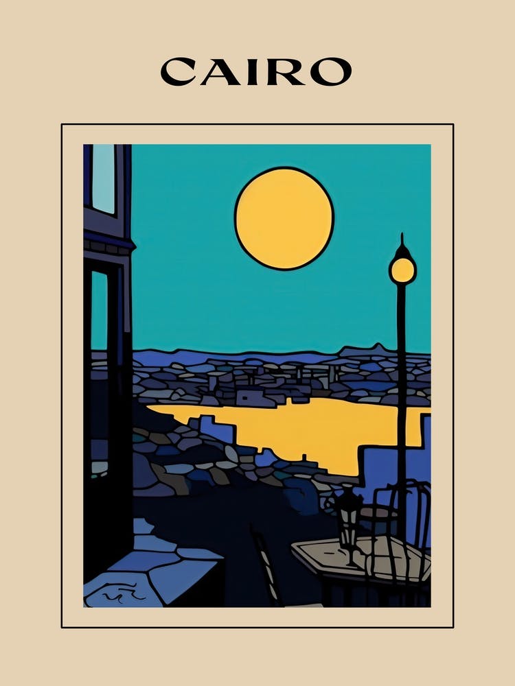 Minimal Design Style Of Cairo, Egypt 2 Poster