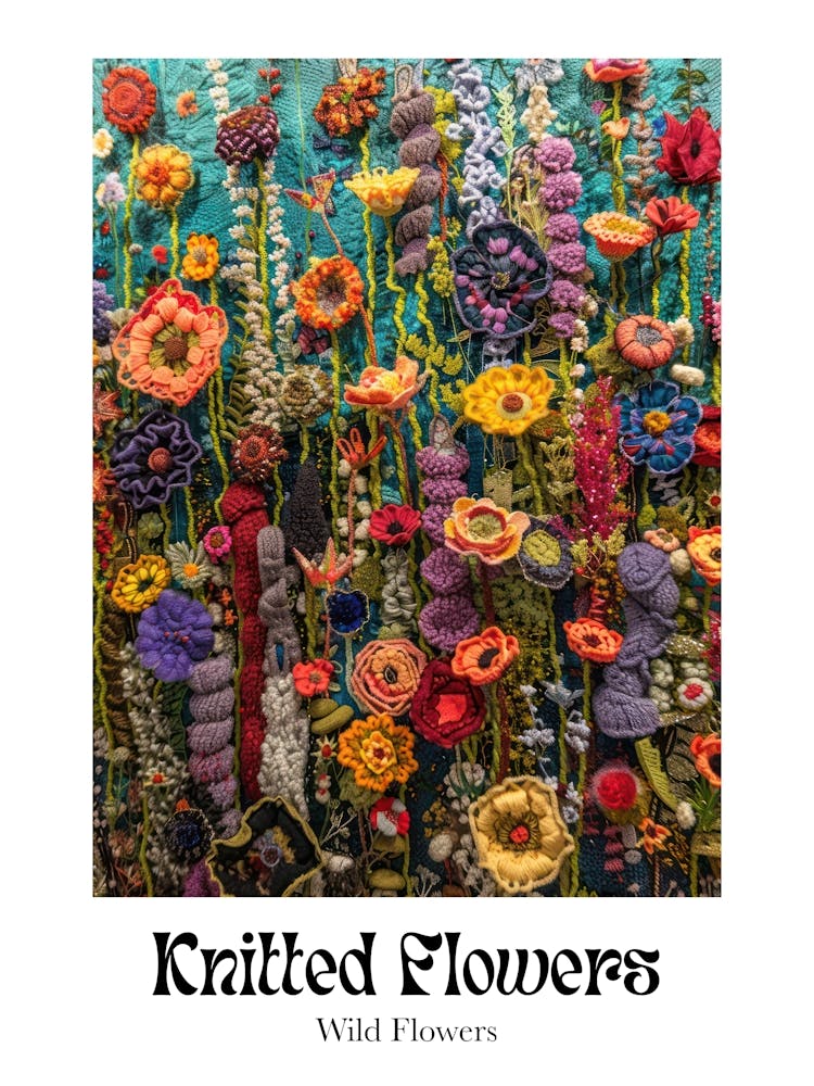 Knitted Flowers Wild Flowers 5
