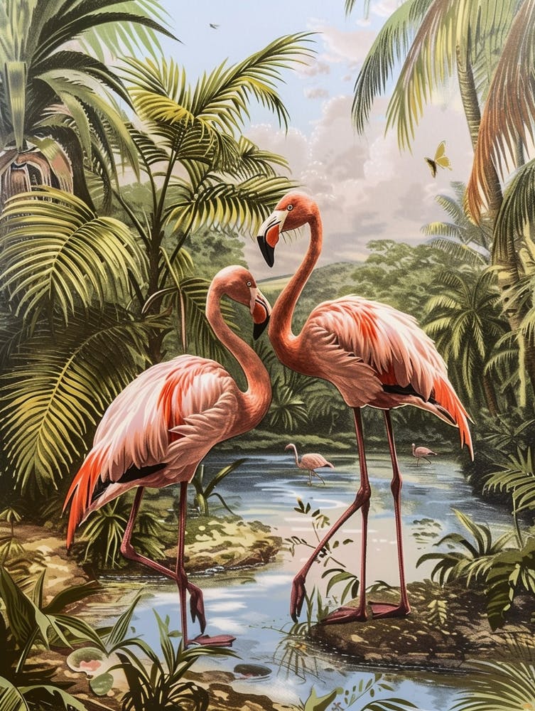 Greater Flamingo Southern Europe Spain Tropical Illustration 4