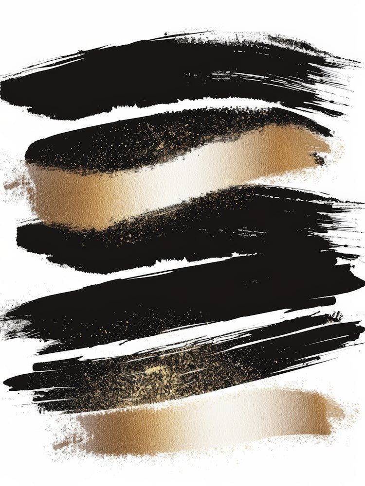 Gold And Black Brushstrokes 1