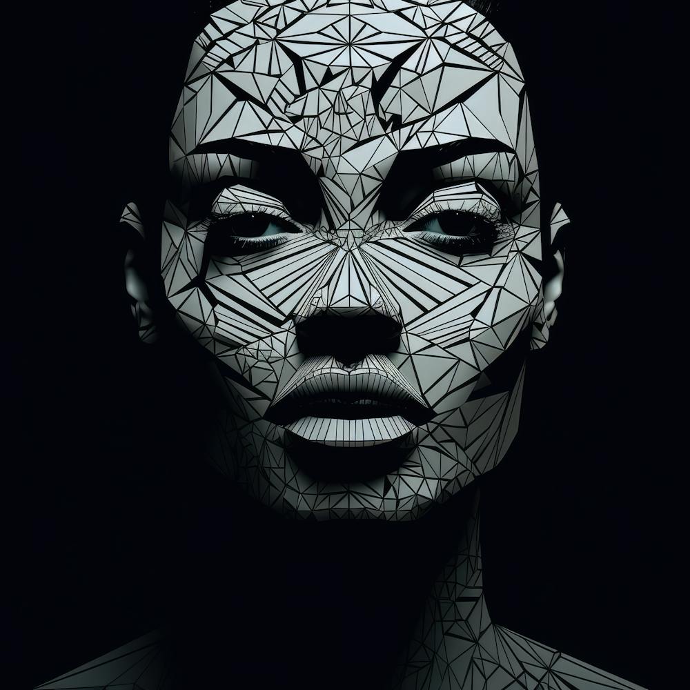 Geometric New Zealand Maori Woman 01