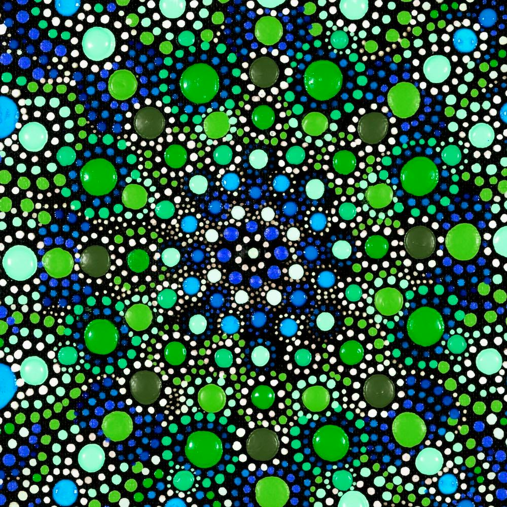 Mesmerize Green And Blue Square