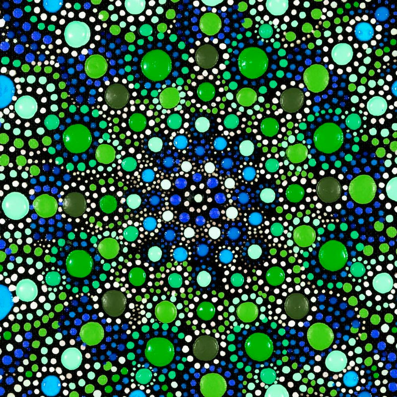 Mesmerize Green And Blue Square