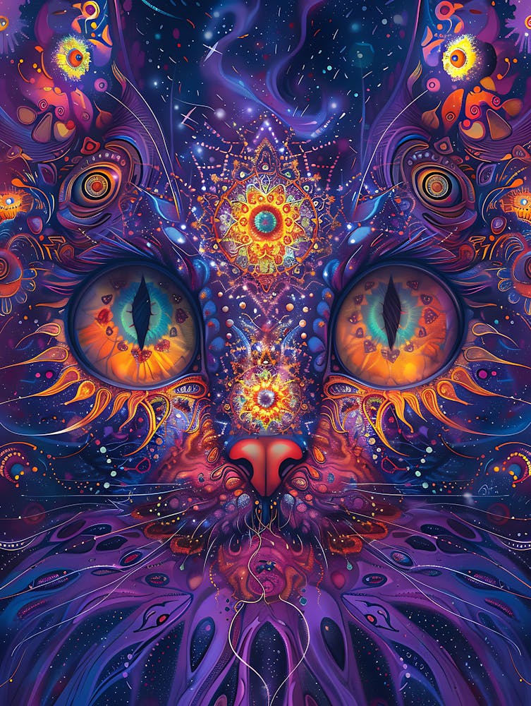 Psychedelic Cat 15