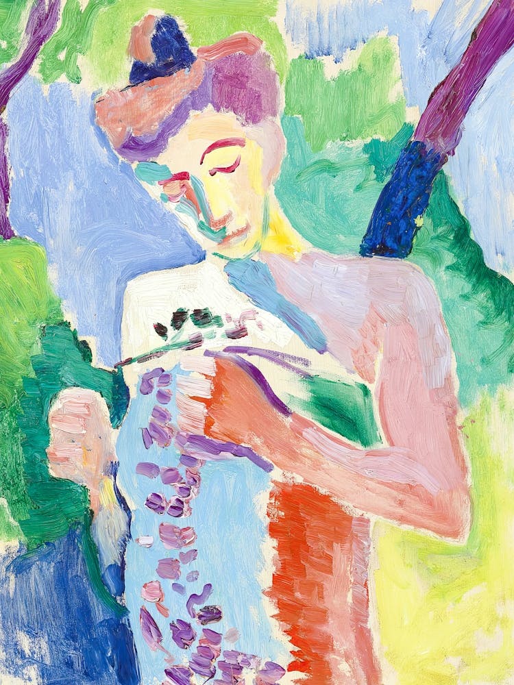 Henri Matisse Painting - Modesty "Branch of Flowers" The Italian, France 1906 in HD